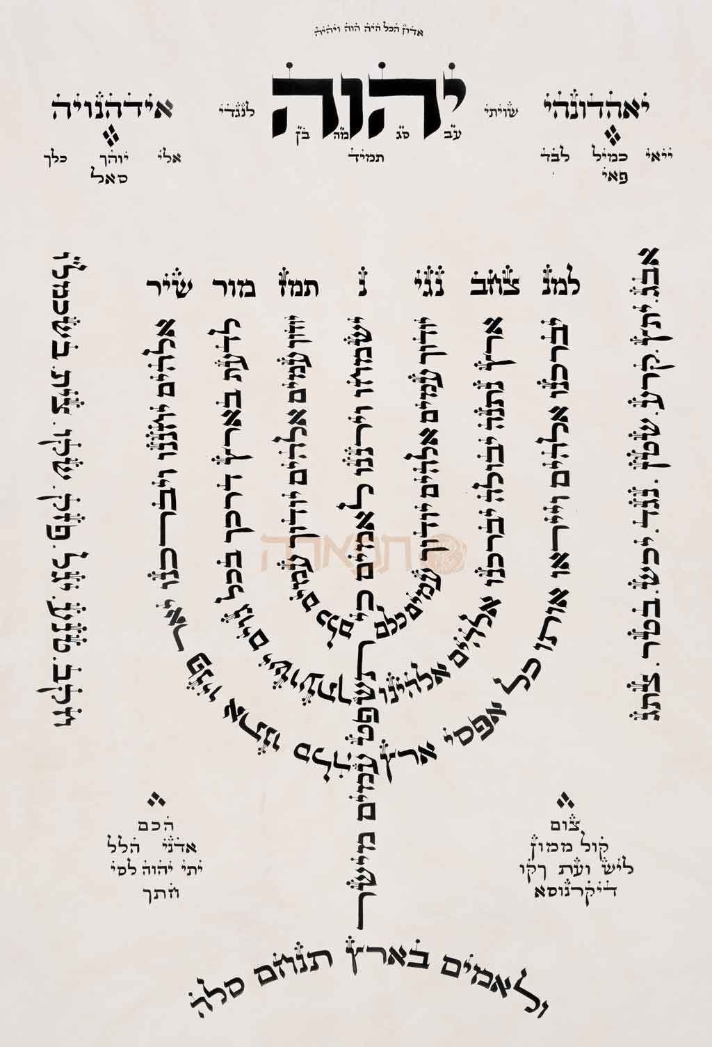 תמונה של סגולת "למנצח בנגינות"  על קלף