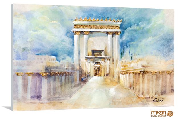 תמונה של "בֵּית הַבְּחִירָה" ציור בית המקדש,  גודל 70*100 ס"מ